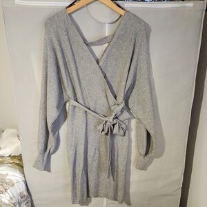 Forever 21 Light Gray Women's Wrap Robe